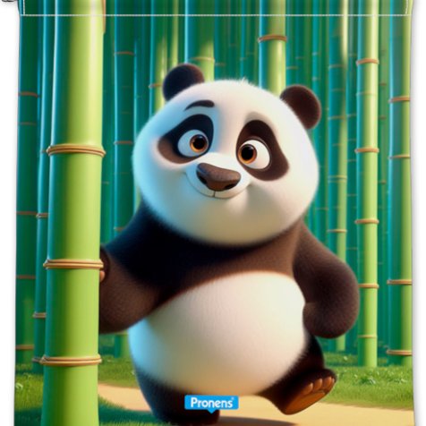 Bolsas guardería impermeable originales Panda personalizadas con nombre