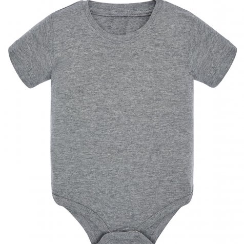 Body bebé liso gris sin estampar - bodys bebé originales y divertidos