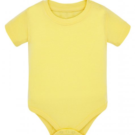 Body bebé liso amarillo sin estampar - bodys bebé originales y divertidos