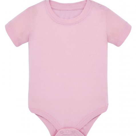 Bodys bebé originales y divertidos color liso rosa sin estampar