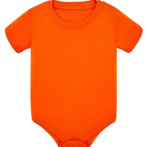 Body bebé liso naranja sin estampar - bodys bebé originales y divertidos