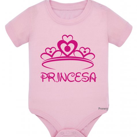 Body bebé rosa Princesa - bodys bebe originales y divertidos