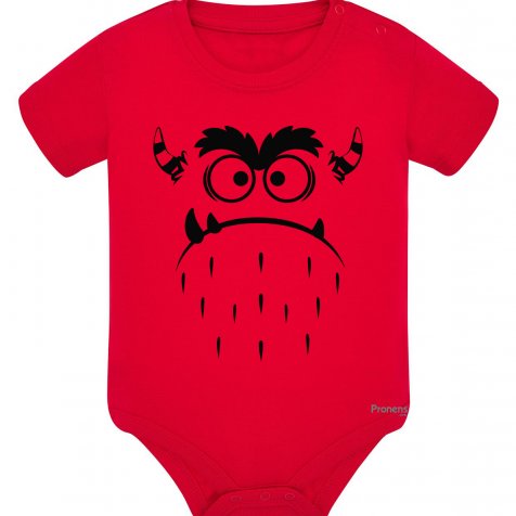 Body bebé monstruo de colores rojo rabia enfado - bodys bebé originales y divertidos