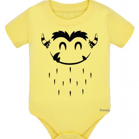 Body bebé monstruo de colores amarillo alegría contento - bodys bebé originales y divertidos