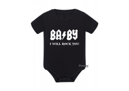Body bebé Baby Rock, we will rock you - bodys bebé graciosos, originales y divertidos