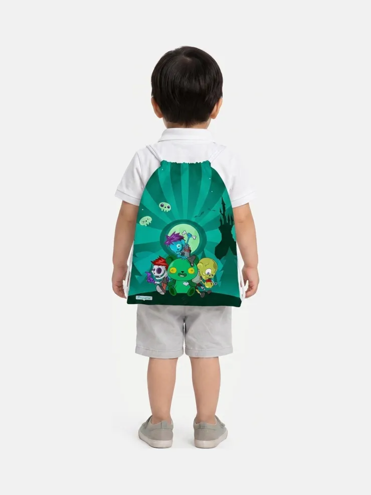Bolsa mochila guardería personalizada Zombi, puesta a la espalda