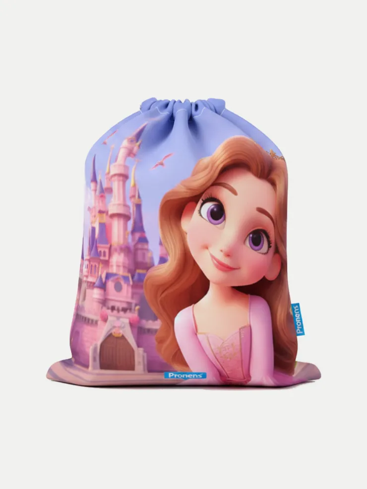 Bolsa guardería impermeable Princesa, vista de la bolsa cerrada