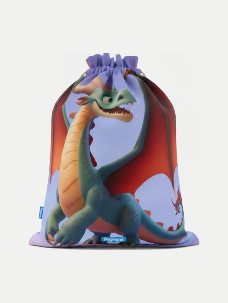 Bolsa guardería impermeable Dragon, vista de la bolsa cerrada