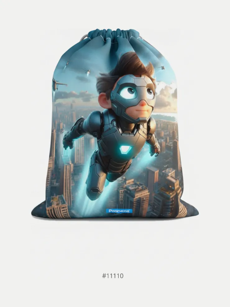 Bolsa impermeable guardería Iron, vista de la bolsa cerrada