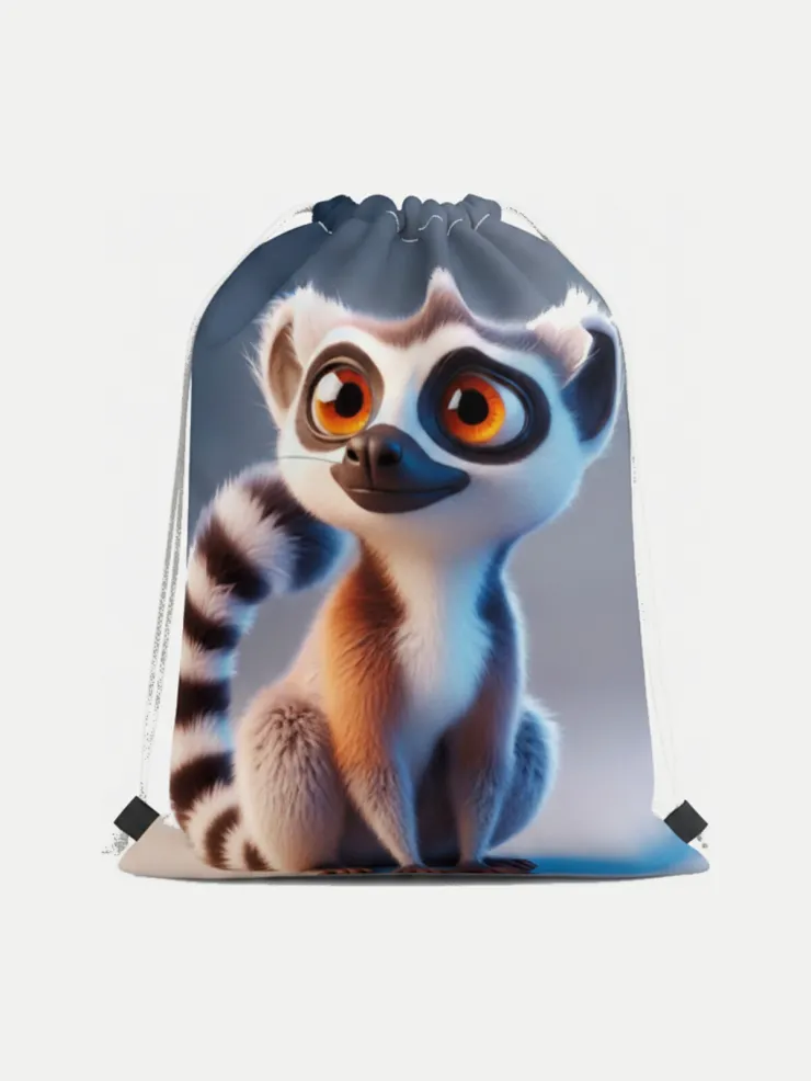 Bolsa guardería impermeable Lemur, vista de la bolsa cerrada