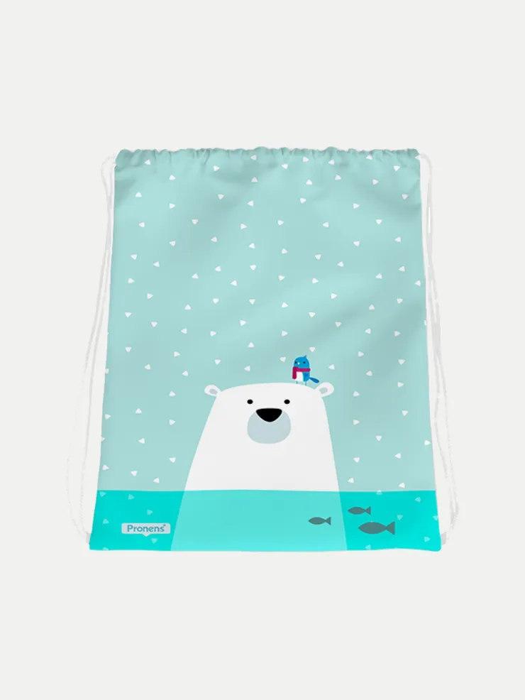 Bolsa mochila guardería personalizada Oso polar, foto 3