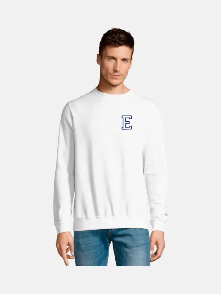 Sudadera blanca personalizada con iniciales, foto 3