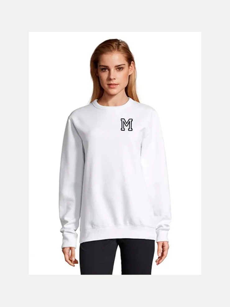 Sudadera blanca personalizada con iniciales