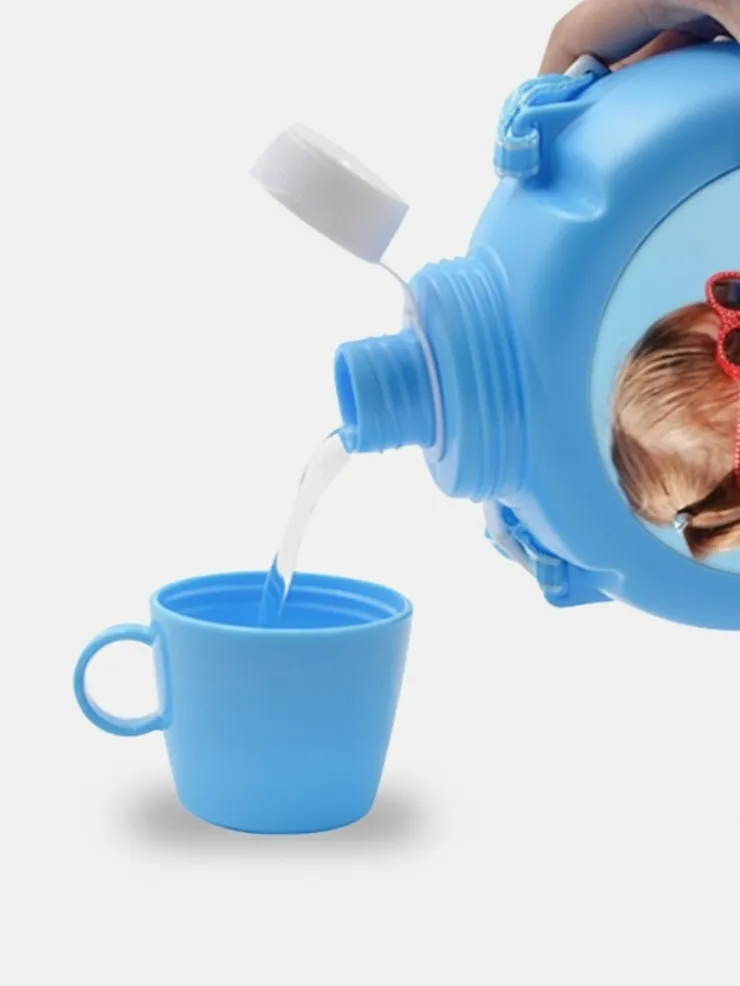 Cantimplora con vaso para niños personalizada